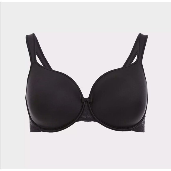 Torrid Full Coverage Bra 42D Black Curve Underwire Lightly Lined U-Back 3 Hook - Picture 5 of 7